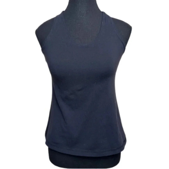 Lululemon Womens 6 Cross Back Cropped Tank In Black - Picture 1 of 10